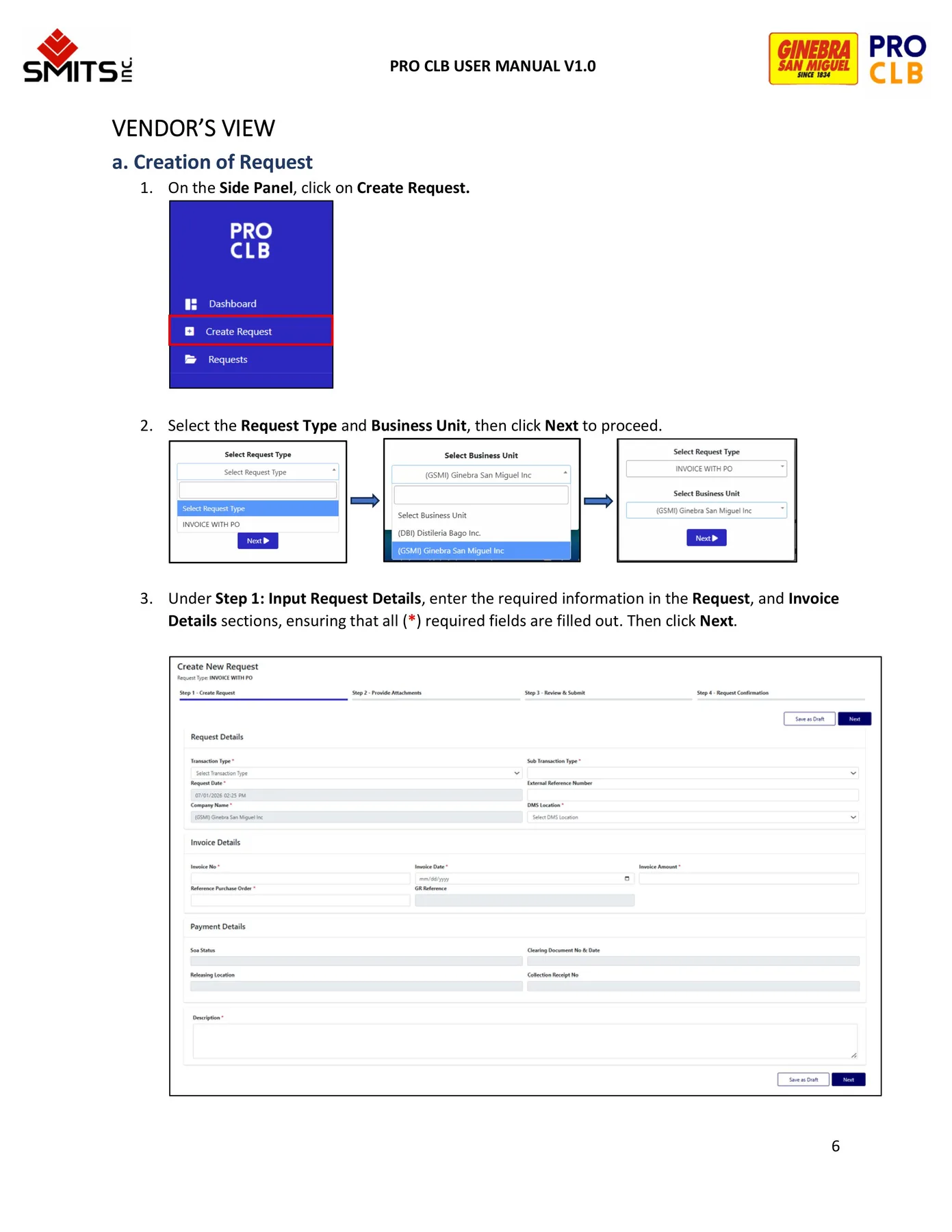Request Management manual page 6
