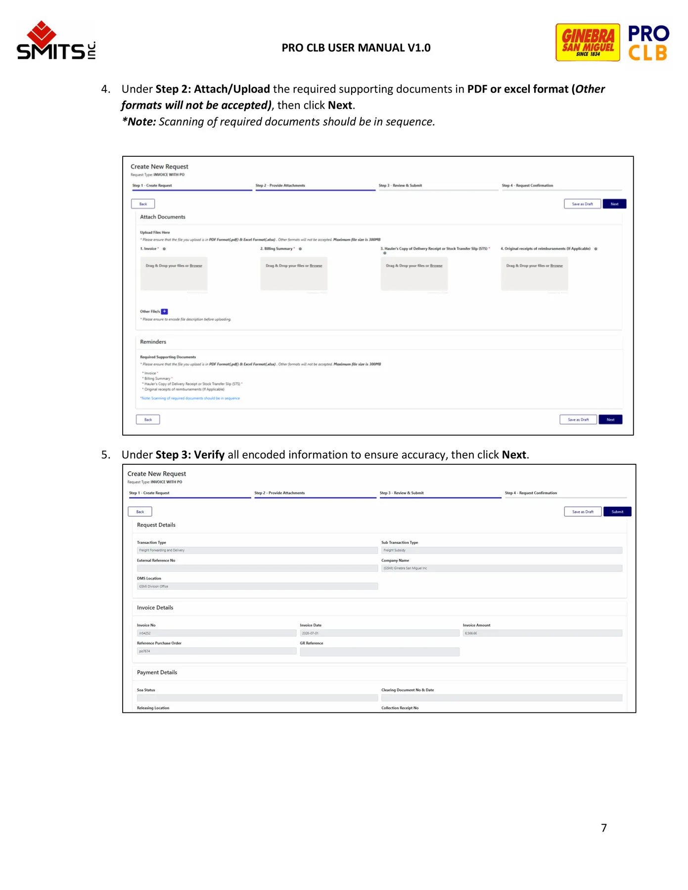 Request Management manual page 7